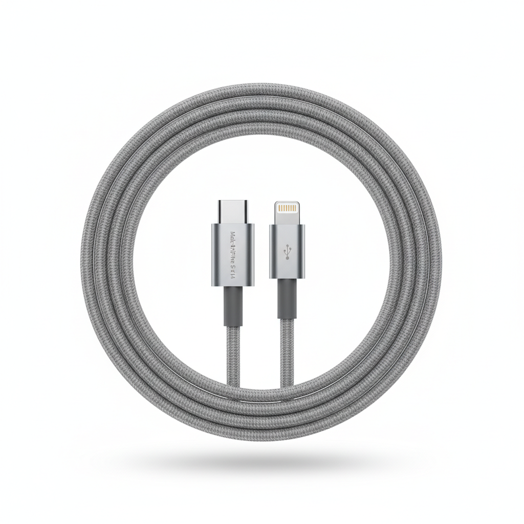2m Grey iPhone to USB-C Cable