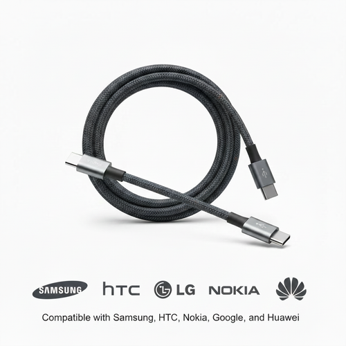3m Grey Braided USB-C Cable