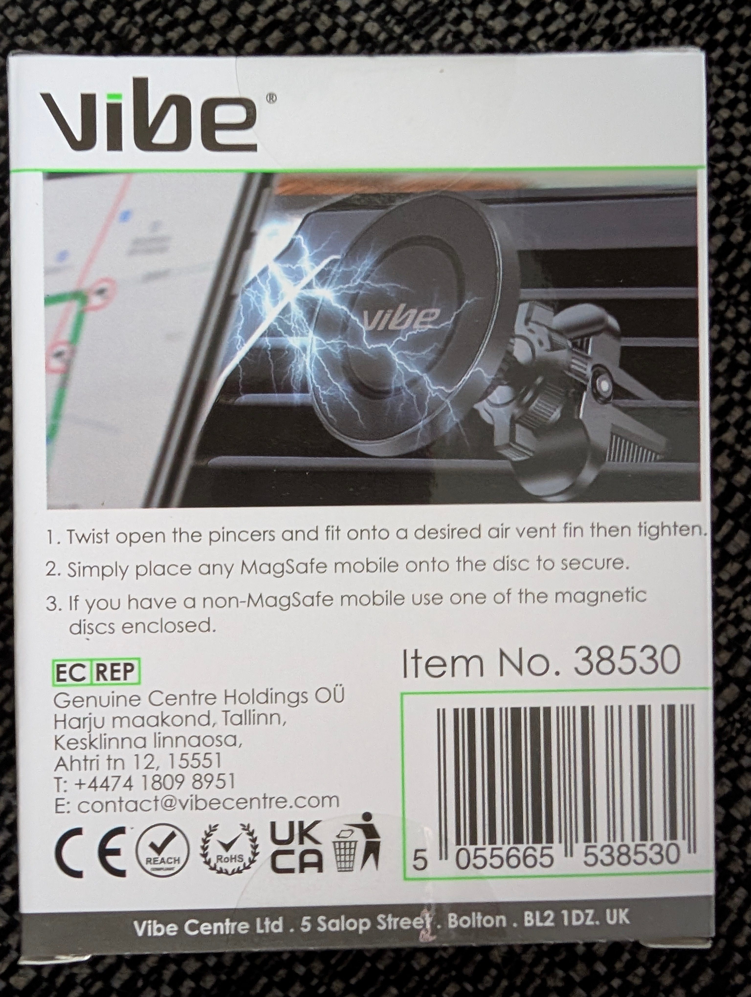 Vibe Magnetic Car Vent Holder