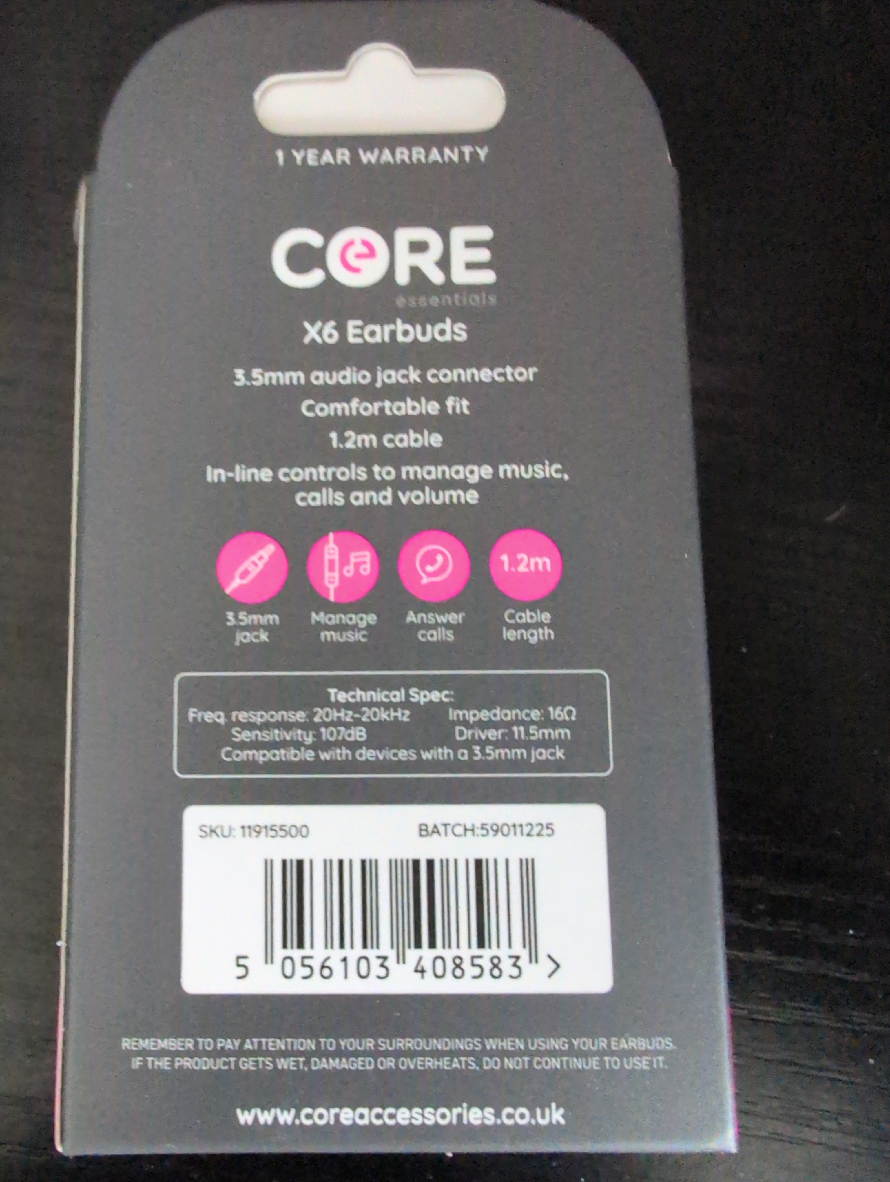 Core Essentials X6 Earbuds
